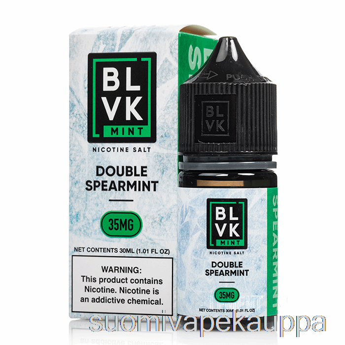 Vape Netistä Kaksinkertainen Viherminttu - Blvk Minttusuolat - 30ml 35mg